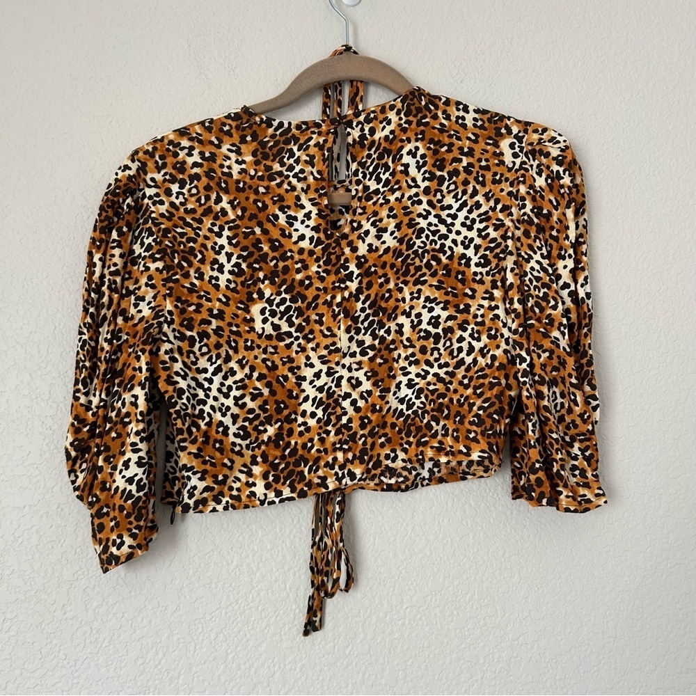 NWT Maje Leopard Print Crepe Top⭐️ - Picture 5 of 5